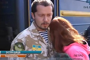 На Тернопільщину повернулось ще кілька бійців батальйону «Збруч» (Відео)